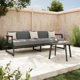 LOUNGE ZOFA akacija trd les aluminij