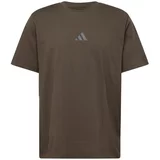 Adidas Tehnička sportska majica maslinasta / crna