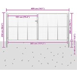  Vrtna vrata od pocinčanog čelika 400x200 cm srebrne boje | shoptok.hr