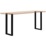  Noge za konzolni stol U-oblik 2 kom Crne 38 x (72-73) cm Čelik | shoptok.hr