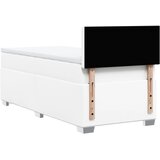  s oprugama i madracem bijeli 90 x 200 cm od umjetne kože | shoptok.hr
