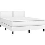  Krevet box spring s madracem LED bijeli 140x200 cm umjetna koža | shoptok.hr