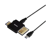 Vanjski čitač memorijskih kartica 124022 USB 3.0, crna