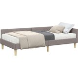  Kotni okvir postelje z matrico z vzmetnico 2 pcs Taupe blago, (5000123581) | Shoptok.si