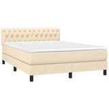  box spring s madracem LED krem 140x190 cm od tkanine | shoptok.hr