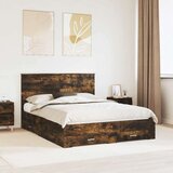  Konstrukcija postelje z vzglavjem Dimljeni oreh 150 x 200 cm, (5000103243) | Shoptok.si