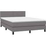  box spring s madracem LED tamnosivi 140x200 cm tkanina | shoptok.hr
