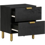 Maison Chic Dvo delni komplet Nočne omarice - Nočne mize črna 40x33x46 cm trden mangov les, (21689254) Cene