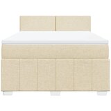  Krevet s oprugama i madracem krem 160x200 cm od tkanine | shoptok.hr