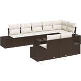  8-dijelni set vrtne sofe s jastučićima sivi poli ratan | shoptok.hr
