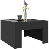  Stolić za kavu s beskonačnim LED svjetlima crni 50x50x30 cm | Shoptok.si