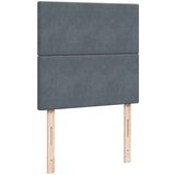 vidaXL Okvir kreveta s madracima tamnosivi 100x200cm baršunasti | shoptok.hr