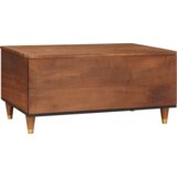 vidaXL Klubske mizice Rjava 80 x 54 x 40 cm Trska in masivno mango les | Shoptok.si