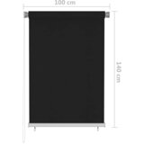  Vanjska roleta za zamračivanje 100 x 140 cm crna | shoptok.hr