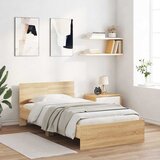  Okvir kreveta s uzglavljem LED boja hrasta sonome 100 x 200 cm | shoptok.hr
