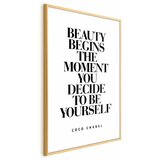  Plakat - Coco Chanel 29.7x42 Zlatni okvir | shoptok.hr
