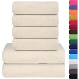 vidaXL 6-dijelni set ručnika krem 360 gsm 100 % pamuk | shoptok.hr