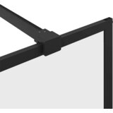 Pregrada za tuširanje s prozirnim staklom ESG 100 x 195 cm crna | shoptok.hr