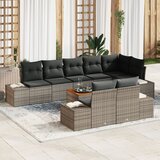 vidaXL 9-dijelni vrtni kauč set s jastučićima siva poli ratan akacija | shoptok.hr