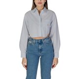 Calvin Klein Jeans Srajce & Bluze WOVEN LABEL CROPPED J20J225078 Modra Cene