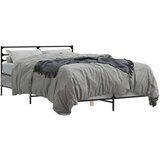  Okvir kreveta boja hrasta 135x190cm konstruirano drvo i metal | shoptok.hr