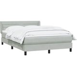  Krevet s oprugama i madracem svjetlosivi 160x210 cm baršunasti | shoptok.hr