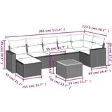  8-dijelni set vrtnih sofa od poliratana s jastucima bež | shoptok.hr