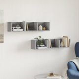  Zidni ormarići 2 kom siva sonome 75x18x16,5cm konstruirano drvo | shoptok.hr