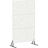  Zaslon za privatnost 100 x 50 x 180 cm Čelik Bijela Slike
