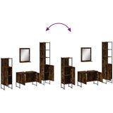  4-dijelni set kupaonskih ormarića boja dimljenog hrasta drveni | shoptok.hr