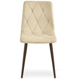 Libra stolica - svijetlo bež baršun / noge od oraha x 1 | shoptok.hr