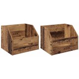  Kutija za vinilne albume 2 kom. Staro drvo 38 x 30 x 29 cm - Staro drvo 2 | shoptok.hr