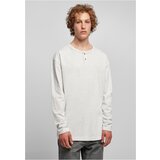 UC Men Eco-friendly Oversized Henley Long Sleeve Light Grey Cene
