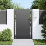  Vrtna vrata Crna 105 x 205 cm Čelik s prahom premazan | shoptok.hr