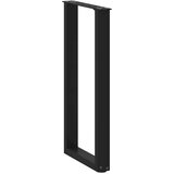  Noge za konzolni stol U-oblik 2 kom Crne 28 x (72-73) cm Čelik | shoptok.hr