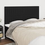 vidaXL Posteljno vzglavje 4 kosa črn 100x5x78/88 cm blago Cene
