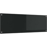 vidaXL Kuhinjski Backsplash Crni Staklo 120 x 40 cm Čvrsta | shoptok.hr
