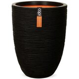 Capi Vaza Nature Rib elegantna nizka 36x47 cm črna | Shoptok.si