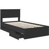  Krevetna konstrukcija Crna 100 x 200 cm Inženjersko Drvo | Eponuda.com