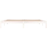  Posteljni okvir bel iz trdne borovine 200x200 cm, (20644527) | Shoptok.si