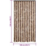  Zastor protiv muha bež-svjetlosmeđi 100 x 230 cm od šenila | Eponuda.ba