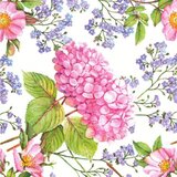  Salvete za dekupaž Pink Hydrangea and Forget-Me-Not Flowers - 1 kom | ePonuda.com