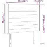  Uzglavlje s ušima tamnozeleno 83x16x118/128 cm baršunasto | shoptok.hr