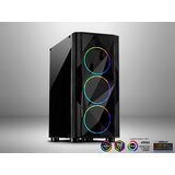 LC-Power Inter-tech Case A-3401 ChevronRGB gaming, 3x RGB fans,Acrylic glass front panel | Eponuda.ba