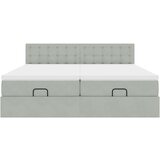 vidaXL Okvir kreveta s madracima svijetlosivi 200x200cm baršunasti | shoptok.hr