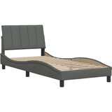 vidaXL Posteljni okvir brez vzmetnice temno siv 90x190 cm blago | Shoptok.si