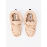 Shelvt Warm beige loafer slippers with a bow | Shoptok.si