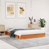 vidaXL Okvir kreveta voštano smeđi 140 x 190 cm od masivne borovine | shoptok.hr