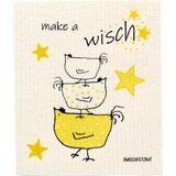 OWOSCHFETZN Gobasta krpa "Kokoš Berta - Make a wisch" - Rumena Cene