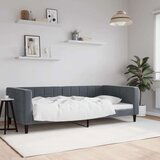 vidaXL Raztegljiva postelja temno siva 100x200 cm žamet | Shoptok.si